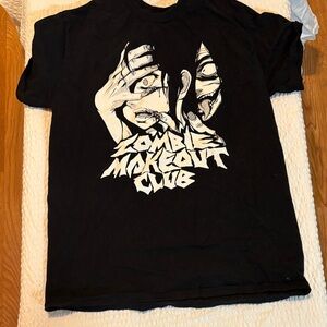 Black Graphic Tee with Zombie Design